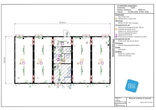 BATIMODULE set (5×20′) 16 persone (raccomandazione CARSAT) - Image 7