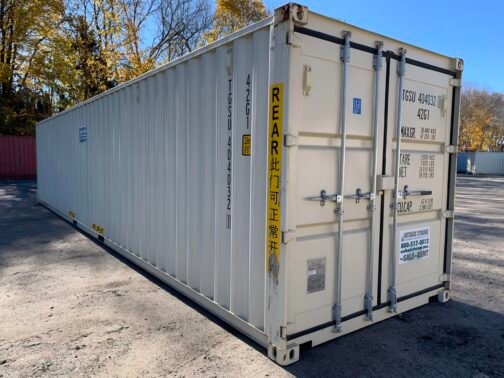 Nuovo container 40 piedi per spedizioni/ deposito Standar a doppia porta - a tenuta di vento e acqua- BEIGE- 40′ x 8′ x 8,5′ di altezza - Image 24