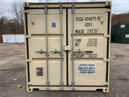 Nuovo container 40 piedi per spedizioni/deposito Standar a doppia porta - a tenuta di vento e acqua- BEIGE 40′ x 8′ x 8,5′ di altezza - Image 34