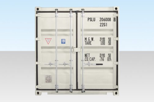 CONTENEDOR MARÍTIMO DE 20 PIES (UN VIAJE) BLANCO (RAL 9003)